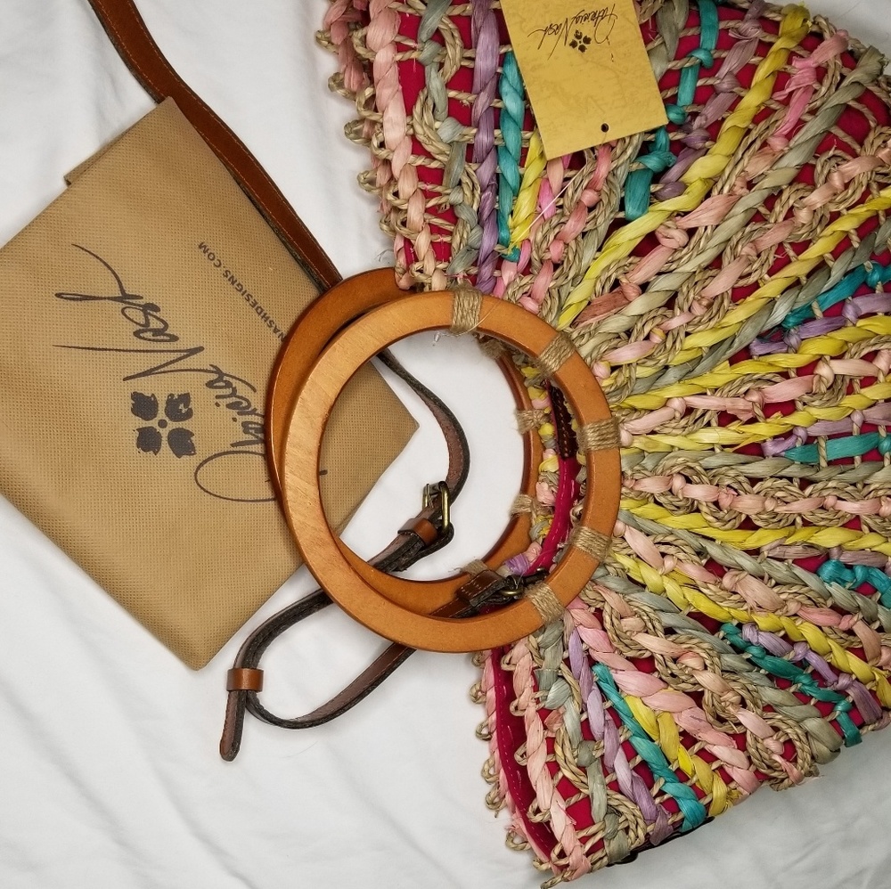 Patricia Nash Multi-color Straw Handbag